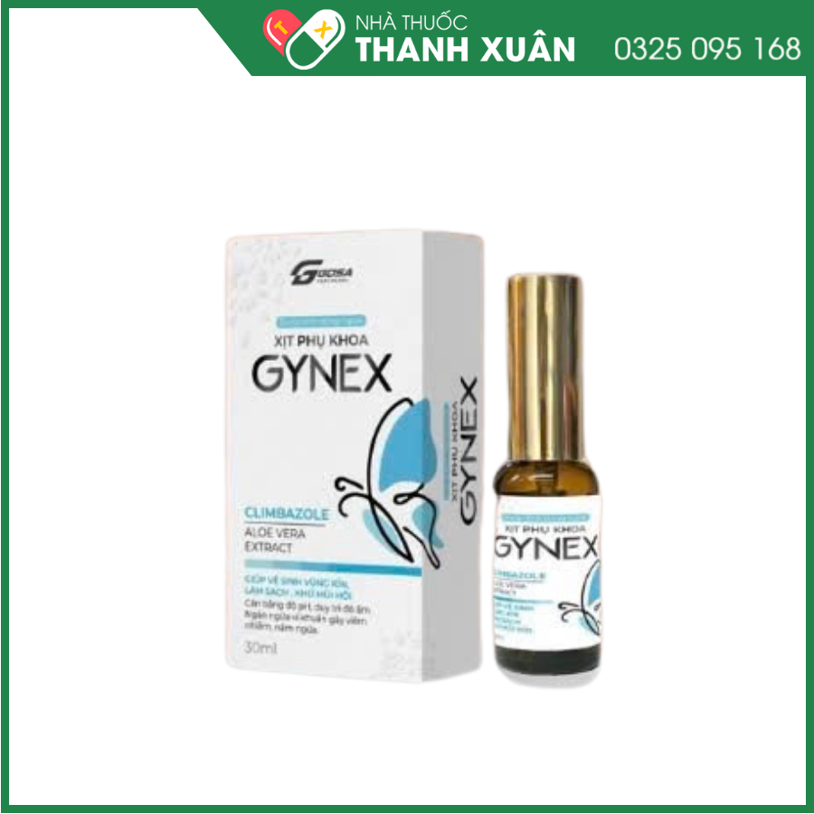 Xịt phụ khoa GYNEX - Giúp vệ sinh vùng kín, làm sạch và khử mùi hôi